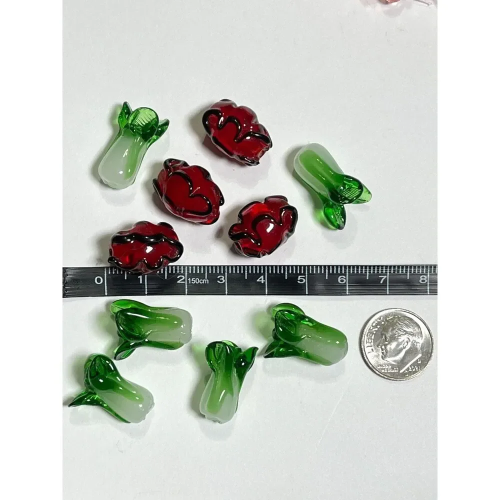 VTG - Now Jewelry Making Beads Glass Lampwork Crystal MOP Variety Colorful Lot